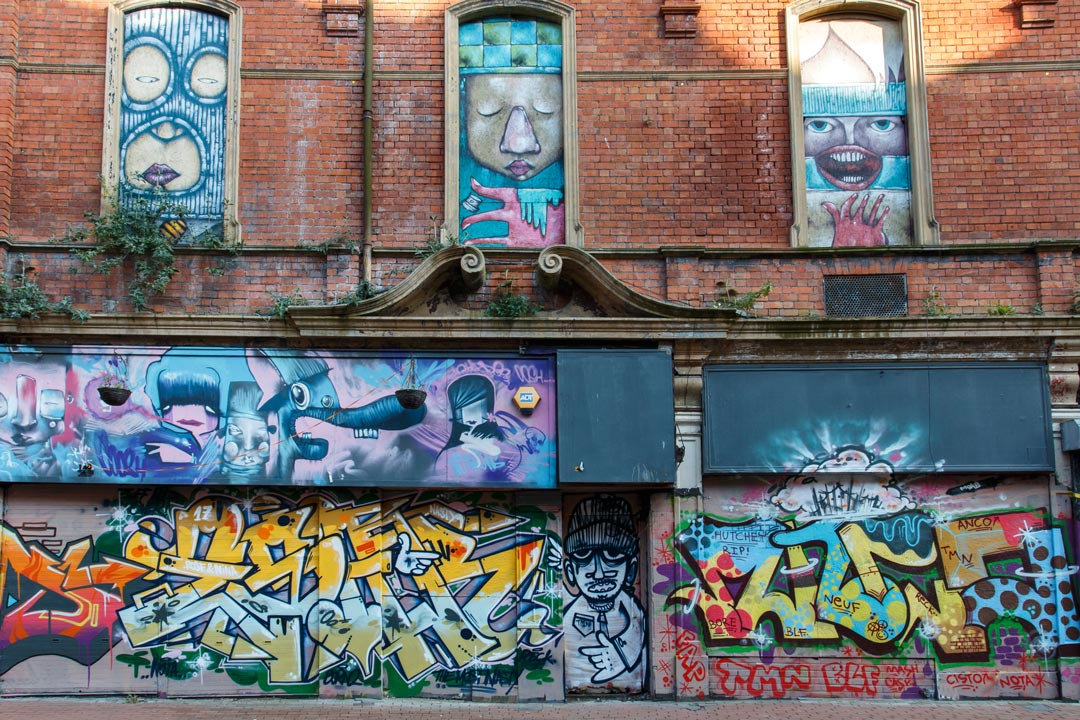 Überall in Nordirlands Hauptstadt Belfast findet man Graffiti und Street Art