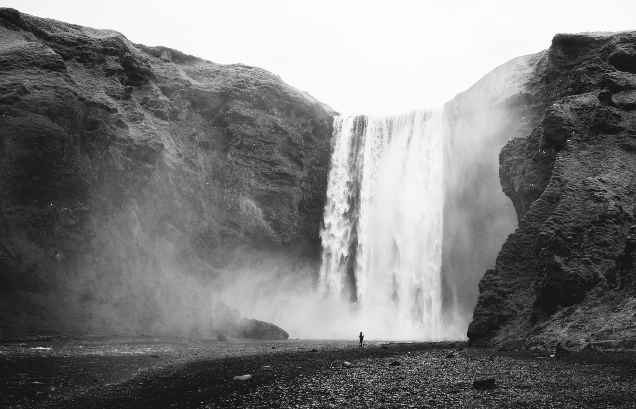 Skógafoss Wasserfall im Süden Islands an der Ringstraße