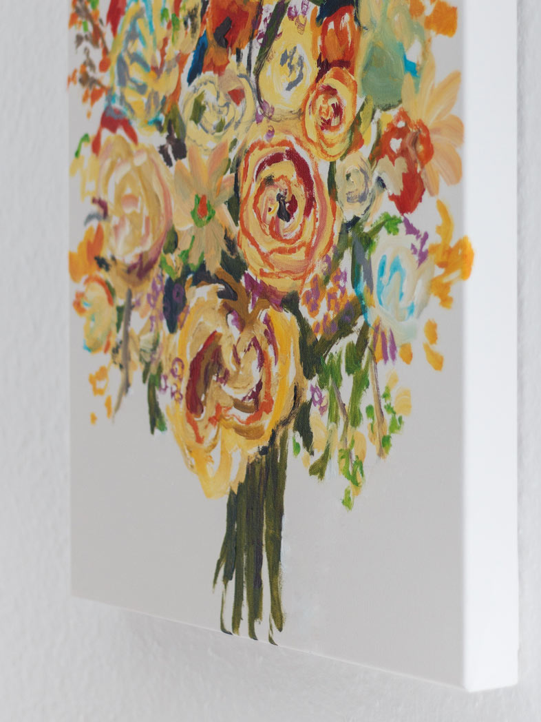 Brautstrauß Malerei in Acryl auf Leinwand für Kathi in Ansbach